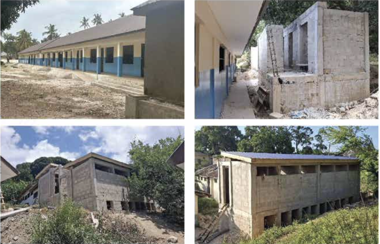 SWASH and Shule Mfano construction project progress in Zanzibar for Save the Children Tanzania.
